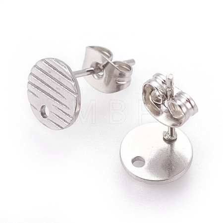 Non-Tarnish 304 Stainless Steel Ear Stud Findings X-STAS-O119-17A-P-1