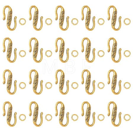 Tibetan Style Alloy S-Hook Clasps FIND-FS0005-25AG-1