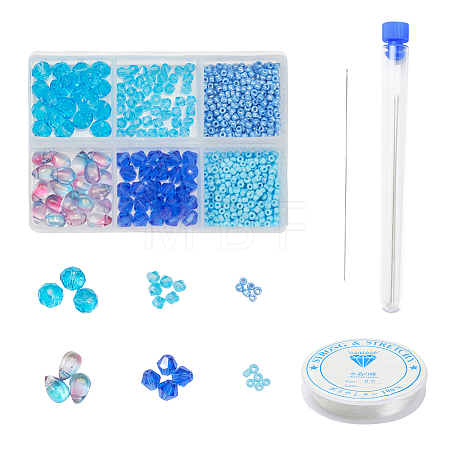 DIY Blue Series Jewelry Making Kits DIY-YW0003-05B-1