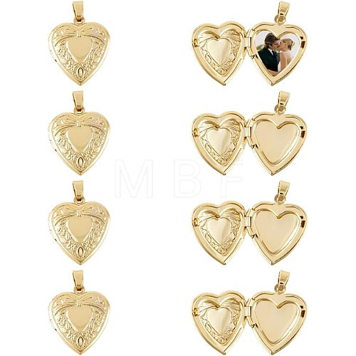 12Pcs 6 Colors Brass Enamel Locket Pendants KK-FH0003-78-1