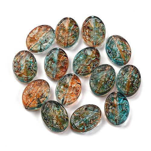 555Pcs Transparent Two Tone Acrylic Beads MACR-K359-25D-1