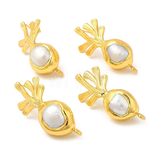 Natural Pearl Stud Earring Findings KK-M251-06G-1