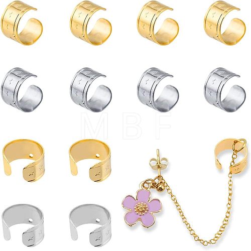 40Pcs 2 Colors Brass Ear Cuff Findings KK-FH0004-46-1