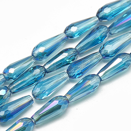 Electroplate Glass Beads Strands EGLA-Q099-C12-1