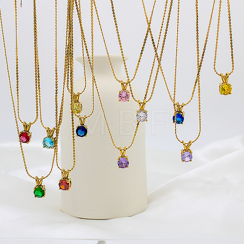 Real 18K Gold Plated Stainless Steel Pendant Necklaces CP2918-3-1