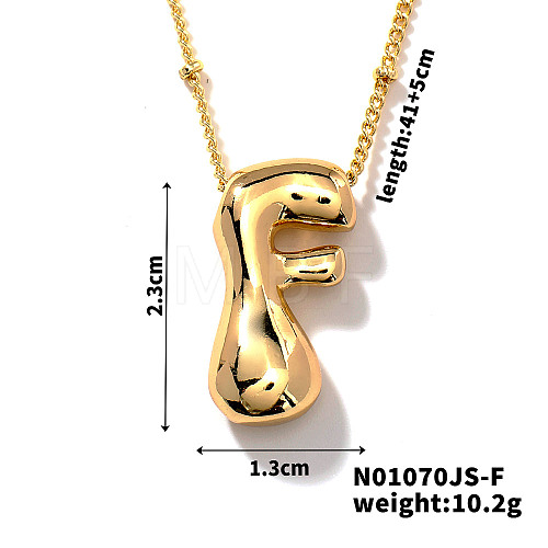 Simple and stylish copper pendant necklace with 26 English letters GF2554-6-1