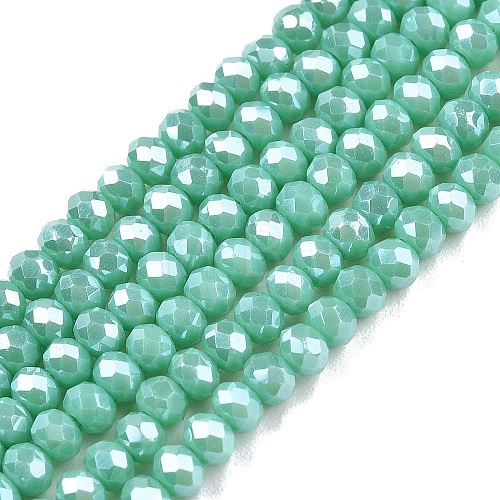 Electroplate Glass Beads Strands EGLA-A044-P2mm-A14-1