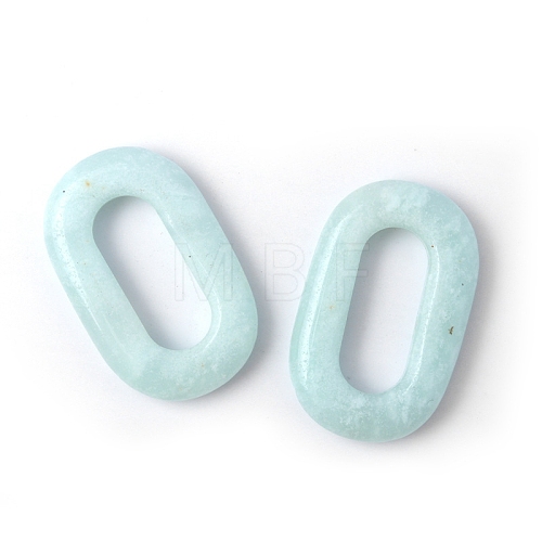 Natural Flower Amazonite Links Rings PW-WGBFCA5-02-1