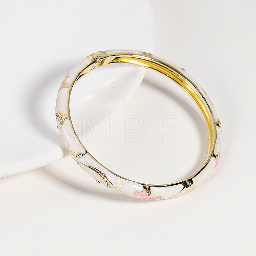 Vintage Zinc Alloy Hinged Bangles for Women JY4654-5-1