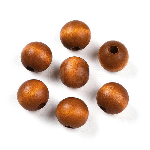 Painted Natural Wood Beads WOOD-A018-16mm-15-1