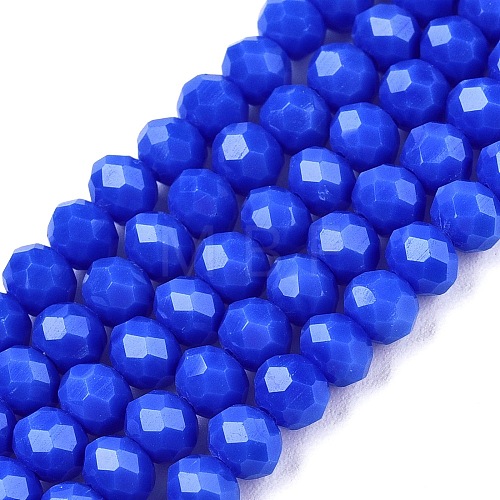 Opaque Solid Color Imitation Jade Glass Beads Strands EGLA-A044-P4mm-D32-1