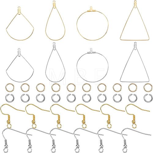 Unicraftale Big Wire Wrap Geometry Dangle Earring DIY Making Kit DIY-UN0003-02-1