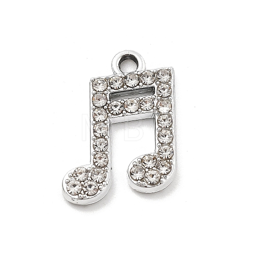 Alloy Rhinestone Pendants FIND-U026-18P-1