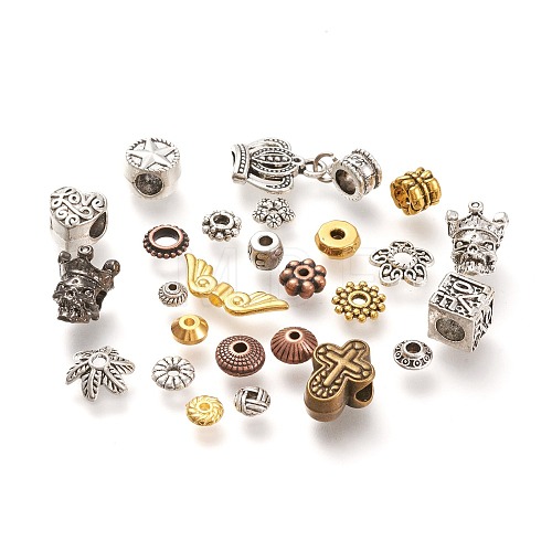Tibetan Style Alloy Spacer Beads PALLOY-XCP0014-05-RS-1
