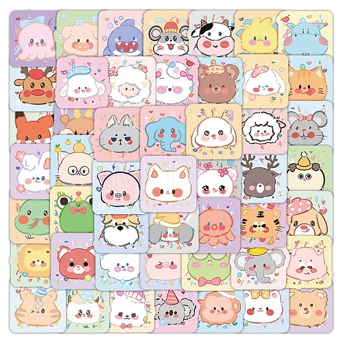 60Pcs Paper Stickers PW-WG57DEE-01-1