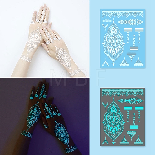 Luminous Removable Temporary Water Proof Tattoos Paper Stickers PW-WG69616-08-1