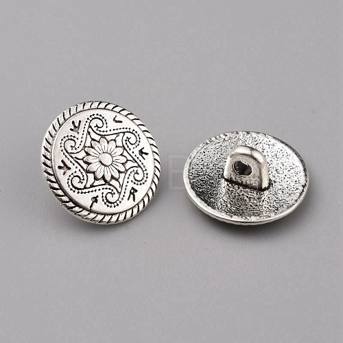 1-Hole Alloy Shank Buttons BUTT-WH0020-22E-1