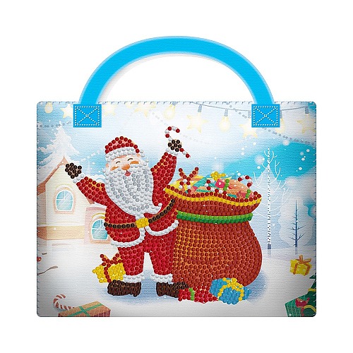 Christmas Theme DIY Diamond Painting Gift Handbag Kit DIAM-PW0010-71A-1