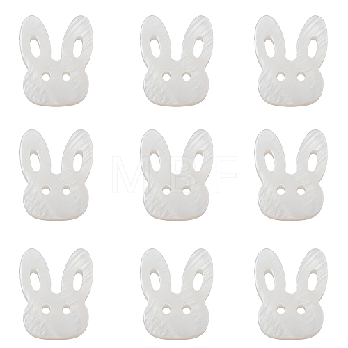 Bunny Natural Freshwater Shell Beads SHEL-CJ0001-13-1