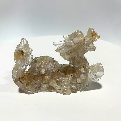 Natural Cherry Blossom Agate Dinosaur Display Decorations WG87302-11-1