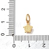 304 Stainless Steel Micro Pave Clear Cubic Zirconia Charms CU-CBA703A-01G-01-3