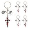 5Pcs Alloy Keychains KEYC-YW00288-02-1