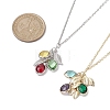 Stainless Steel and Glass Pendant Necklaces NJEW-JN04701-3