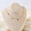 Mother's Day 304 Stainless Steel Pave Clear Cubic Zirconia Word MAMA Shape Pendant Necklaces for Women NJEW-F374-01G-2
