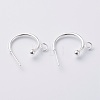 304 Stainless Steel Half Hoop Earrings STAS-Z028-B01-S-1