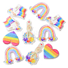 16Pcs 4 Styles Printed Acrylic Pendants MACR-CJ0001-52-3