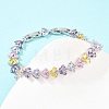 Platinum Tone Brass Micro Pave Cubic Zirconia Tennis Bracelets BJEW-B160-13P-3