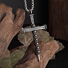 Halloween Alloy Skull Cross Pendant Necklaces for Men WG7ADC0-01-3