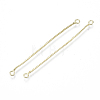 Brass Box Chain Tassel Links KK-R129-05G-2