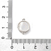 Brass Clear Cubic Zirconia Connector Charms KK-P291-19P-3