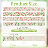 4Bags 4 Colors Printed Artificial Silk Ribbons OCOR-MA0001-82A-2