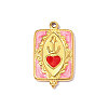 304 Stainless Steel Enamel Pendants STAS-OY013-85G-2