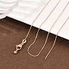 0.8MM Brass Box Chain Adjustable Slider Necklaces KK-H533-09B-RG-1