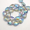 Electroplate Crystal Glass Teardrop Beads Strands EGLA-F067B-05-2