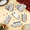 20Pcs Oval 430 Stainless Steel Jewelry Display Plate STAS-WA0001-04-5