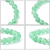 Dyed Natural Green Aventurine Beads Stretch Bracelets X-BJEW-Q305-5