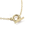 Rotated Hourglass Flat Round Alloy Pendant Necklaces for Women NJEW-G131-01E-3