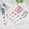 Cross Alloy Enamel Pendant Decorations HJEW-AB00656-4