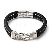 Word Love You Forever Stainless Steel Interlocking Knot Link Bracelet JB752A-2