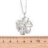 304 Stainless Steel Textured Flower Pendant Necklaces for Women NJEW-C117-01C-P-5