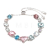 Alloy Rhinestone Slider Bracelets BJEW-A156-04P-4