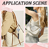 3Pcs 3 Styles 201 Stainless Steel String Bag & Iron with Glass Mirror & Alloy Bowknot Pendant Keychains HJEW-SC0003-27-5
