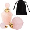  Faceted Natural Gemstone Openable Perfume Bottle Pendants AJEW-NB0002-09-1