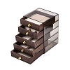 5-Tier PET Plastic Jewelry Storage Drawer Boxes CON-N016-04-2