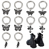 10Pcs 5 Style Alloy Enamel Shoes Charms HJEW-PH02496-1