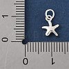 925 Sterling Silver Starfish Charms with Jump Rings STER-R013-01S-3